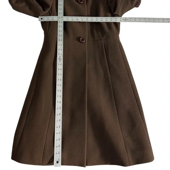 J. Crew Women’s Wool-Blend Chocolate Brown Day Coat Thinsulate Pea Coat Size 2 - Picture 11 of 15